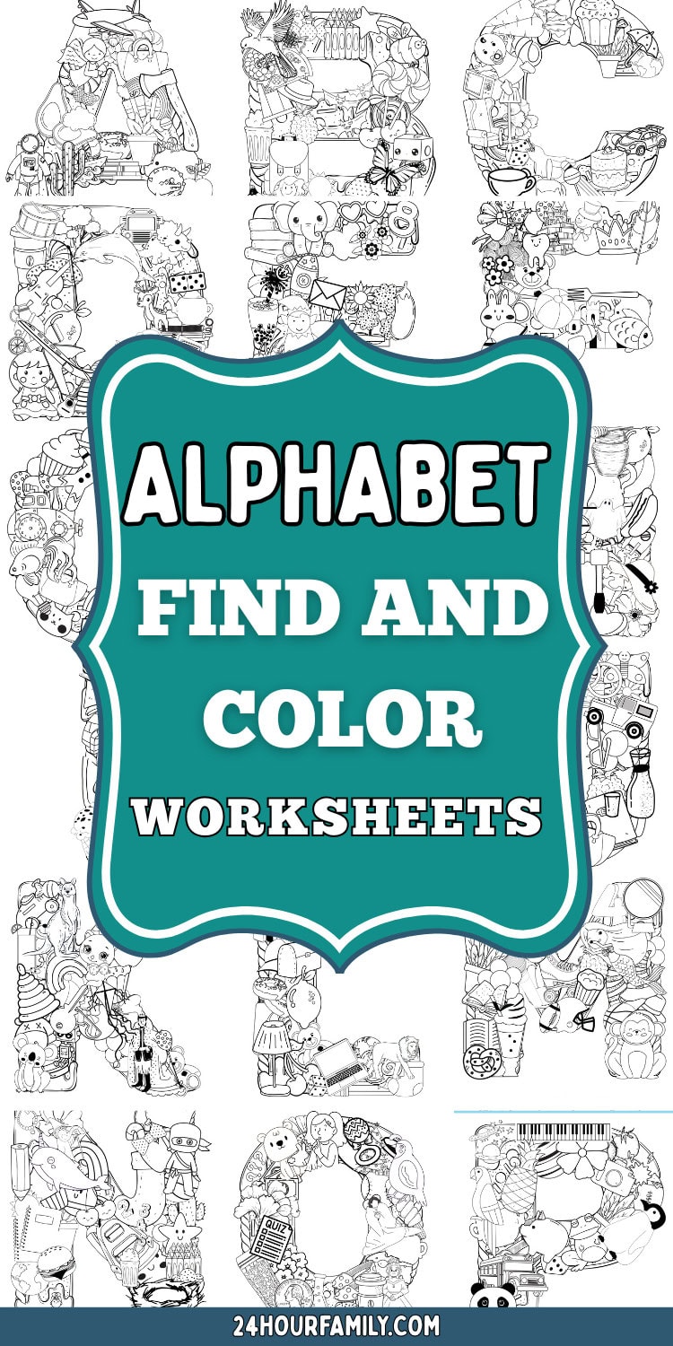 alphabet find and color worksheets