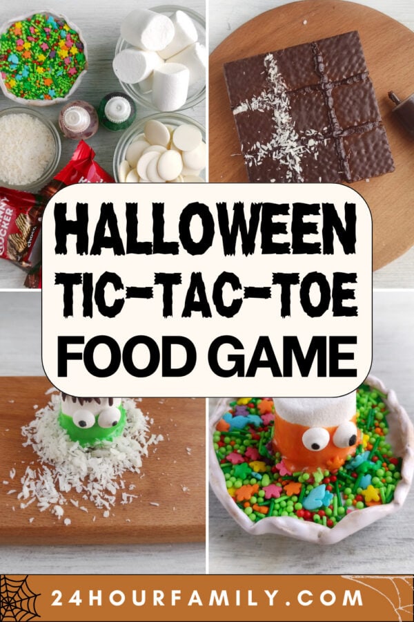 Halloween tic-tac-toe-food game kids can eat