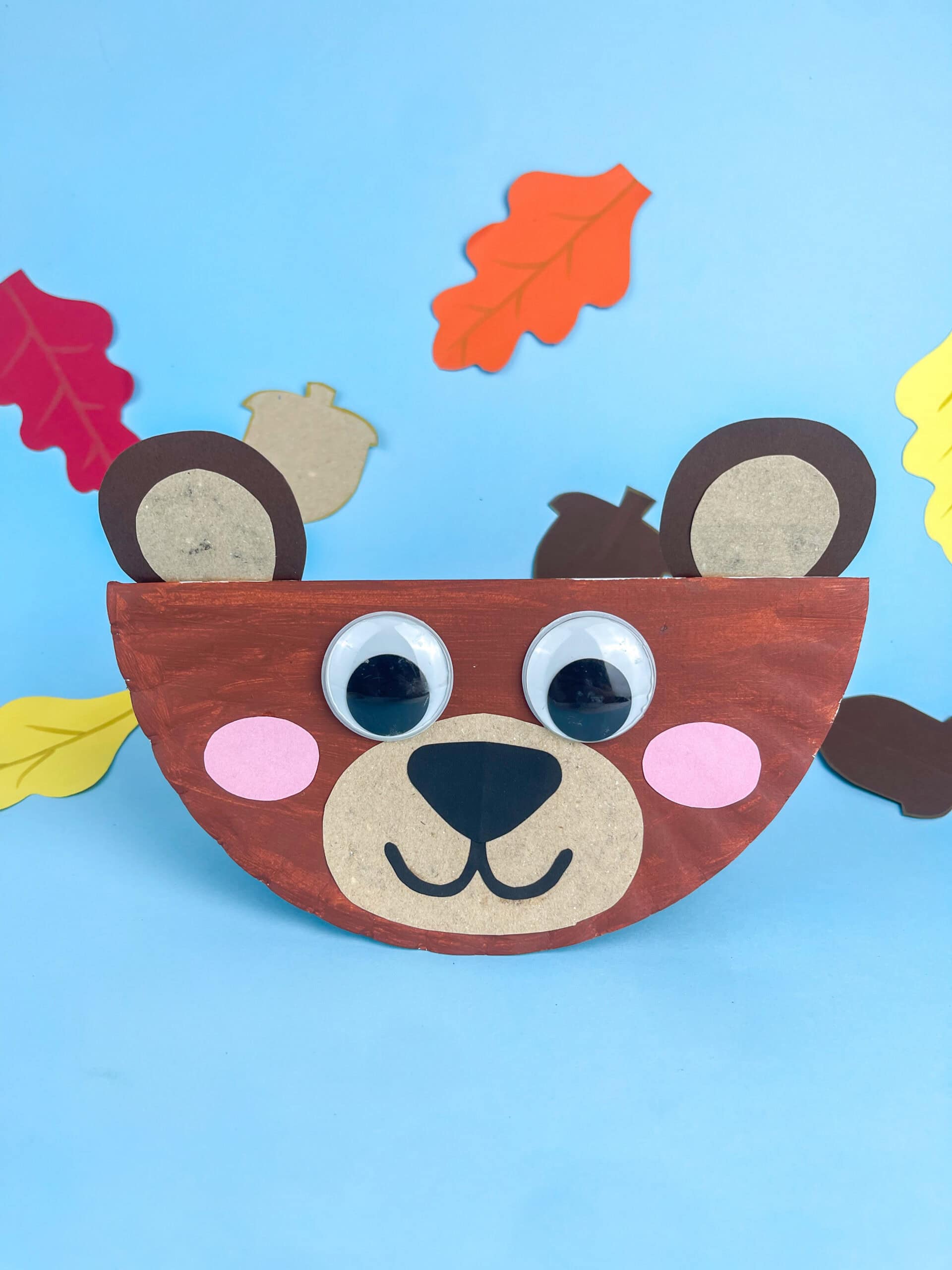 rocking bear paper plate craft