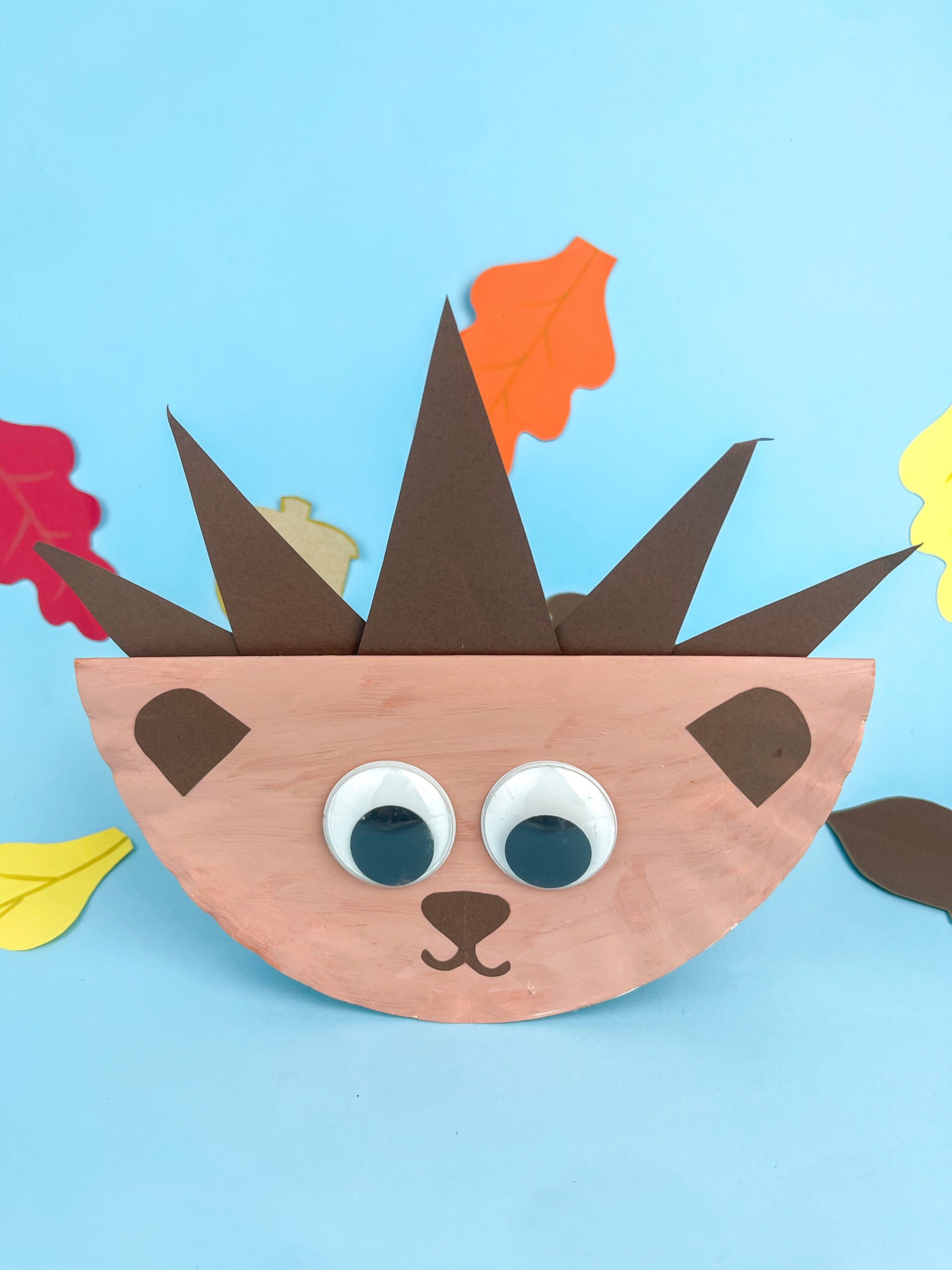 hedgehog paper plate craft