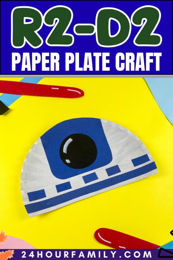 R2-D2 paper plate craft