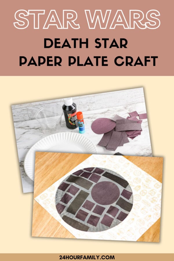 star wars death star paper plate craft