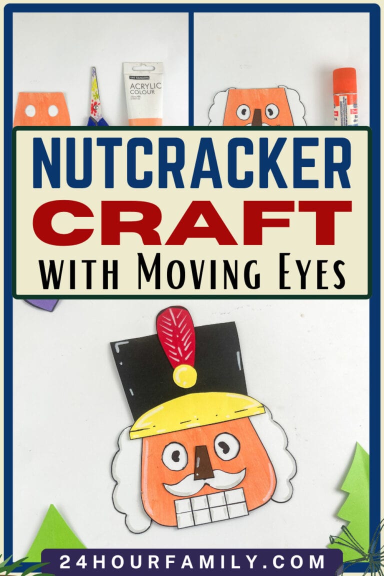 nutcracker craft with moving eyes - free template