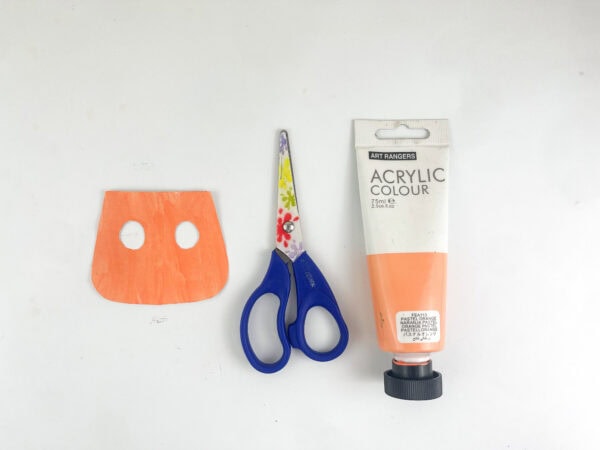 nutcracker face with two cut-out eye openings