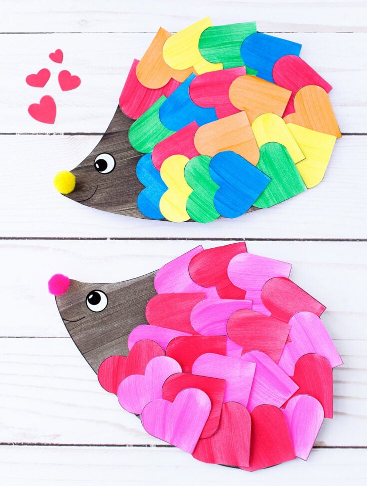 Image for How to Make the Sweetest Valentine Hedgehog Craft for Kids