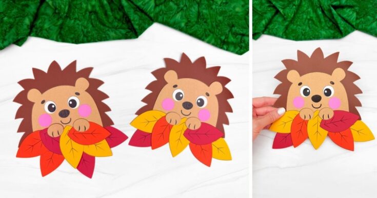 Image for Fall Hedgehog Craft For Kids [Free Printable Template]