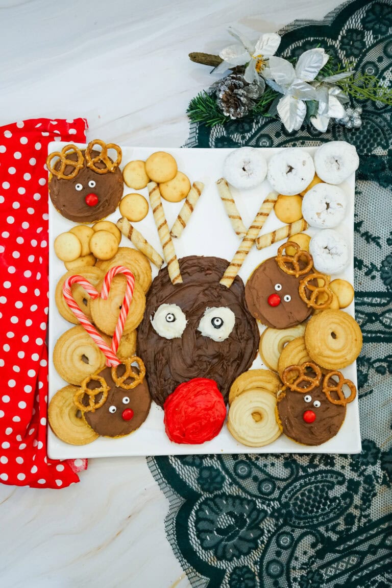 Rudolph dessert charcuterie board