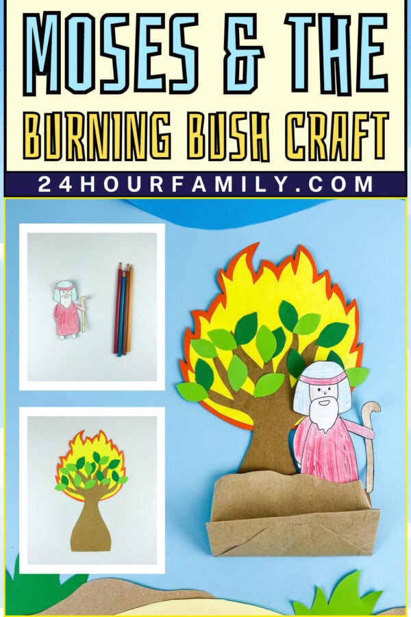 Moses and the Burning Bush craft tutorial
