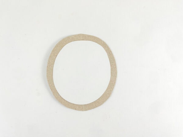 Cardboard oval ring for the reindeer craft