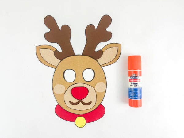 Reindeer face with muzzle, cheeks, nose, and mouth added