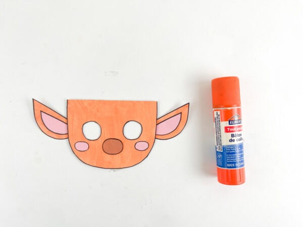 Elf face assembled with ears, cheeks, and nose.